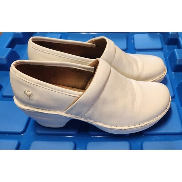 Nurse Mates Womens Shoes Sz 8M Halle Slip On Leather Clog Slip Resistant Sole - Picture 2 of 9